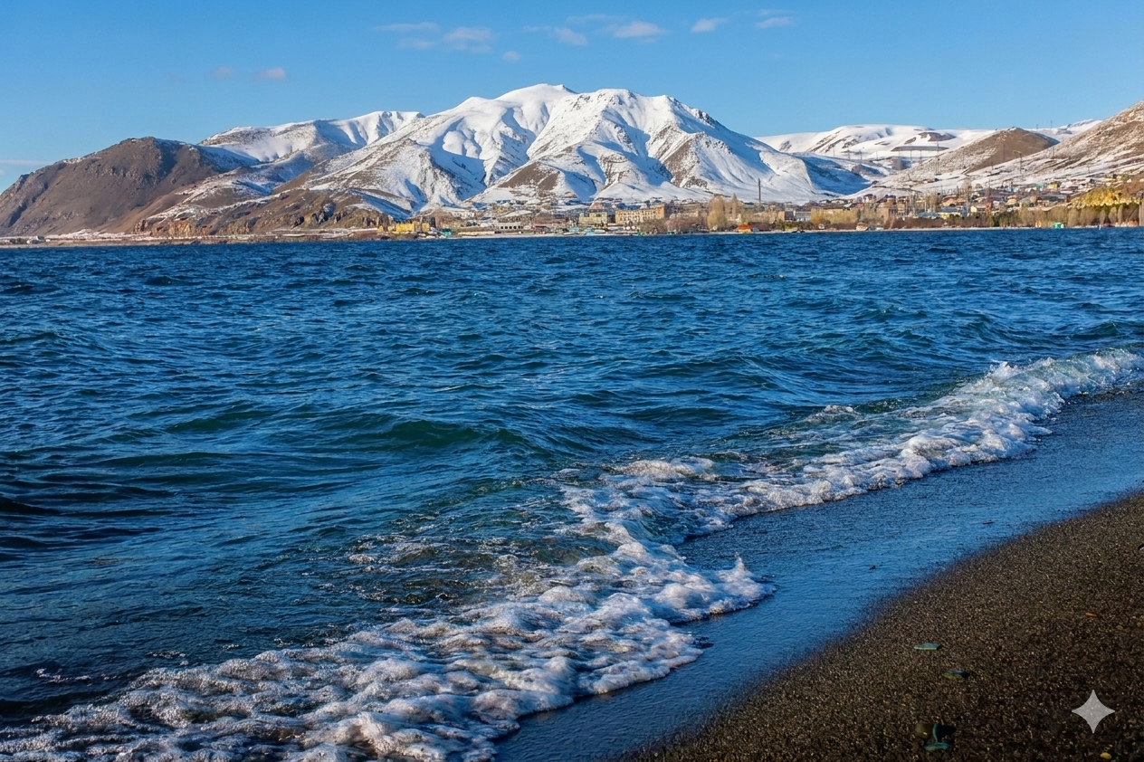 Lake Sevan — second view across the high plateau