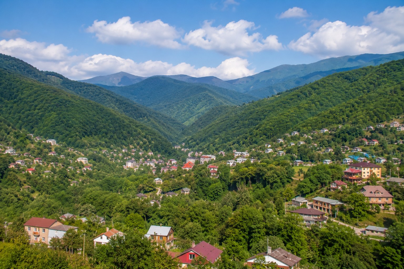 Misty forested valley of Dilijan